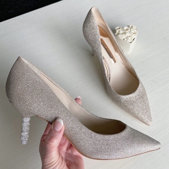 Sophia Webster Classic Blogger Wedding Favorite Coco Glitter Crystal Stone Heels - Picture 5 of 16